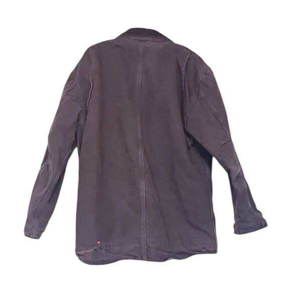 Carhartt Jacket M Coat Sherpa Duck Canvas Chore Distress Fade Paint Rare C61 GVL - Picture 10 of 16